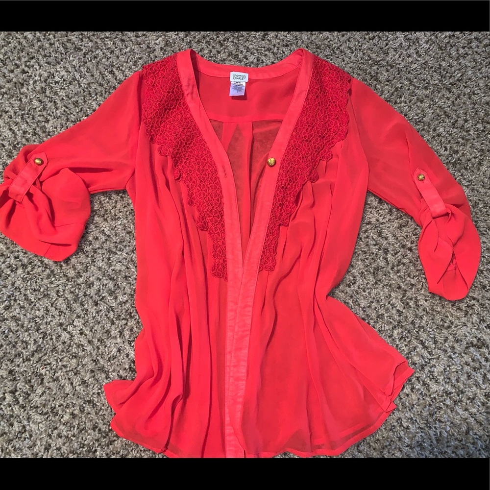 Charming Charlie sheer blouse